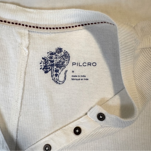 The Andie Ribbed Henley Top by Pilcro -
Anthropologie - White - Size M - Picture 9 of 13